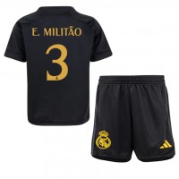 Fotballdrakt Barn Real Madrid Eder Militao #3 Tredjedraktsett 2023-24 Kortermet (+ Korte bukser)